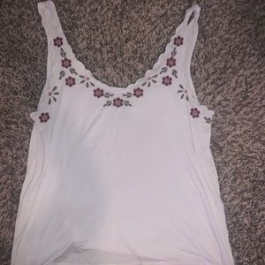 White floral American Eagle Tank